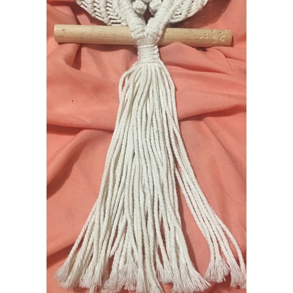 Owl Macrame Wall Hanging Handmade Woven Tapestry Boho Art Home Decor Tassel Read